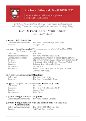 Day of Pentecost (Whit Sunday)